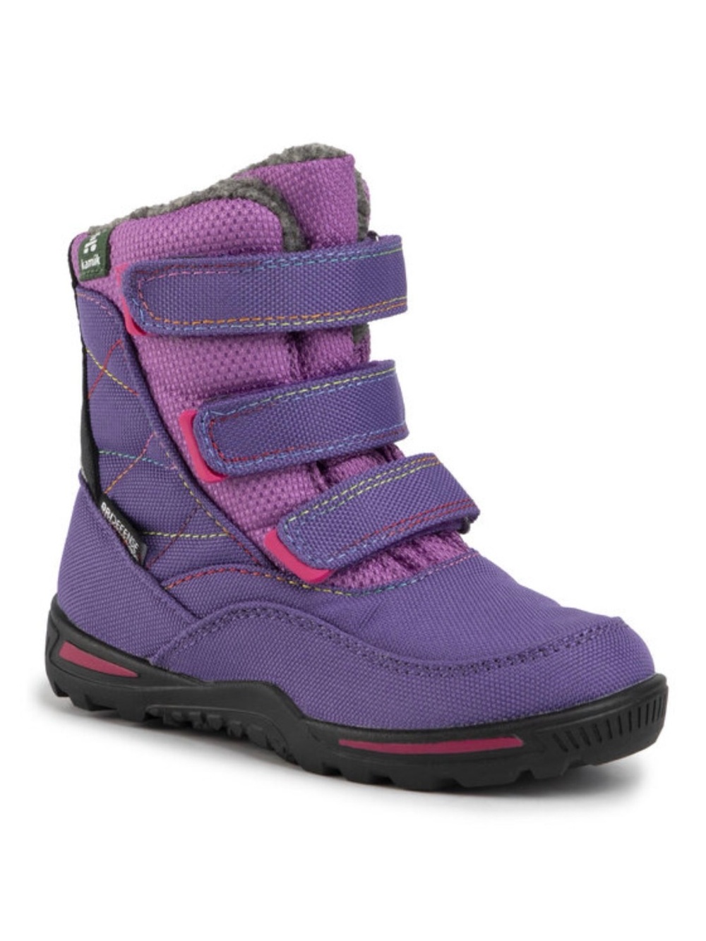Kamik Warerproof Kids Winter Boot with Pink Accents